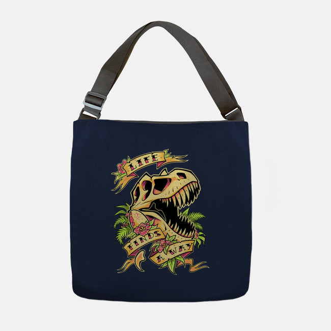 Life Finds a Way-none adjustable tote-Squeedge Monster