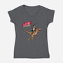 Life Uhhh Finds a Way-womens v-neck tee-Ben Douglass