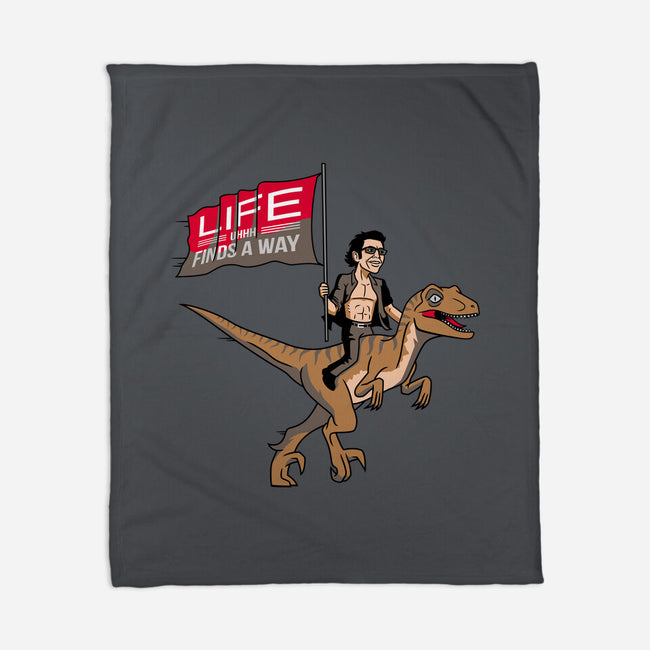Life Uhhh Finds a Way-none fleece blanket-Ben Douglass