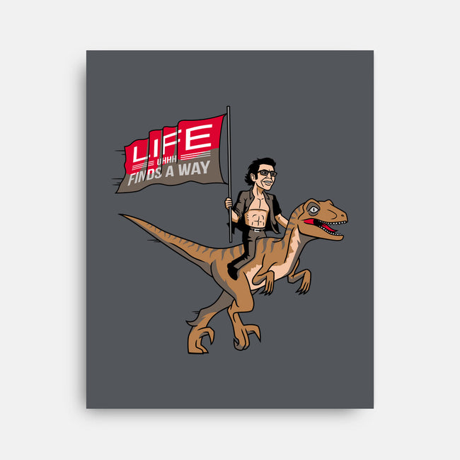 Life Uhhh Finds a Way-none stretched canvas-Ben Douglass