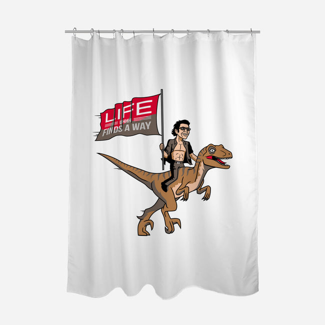 Life Uhhh Finds a Way-none polyester shower curtain-Ben Douglass