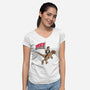 Life Uhhh Finds a Way-womens v-neck tee-Ben Douglass