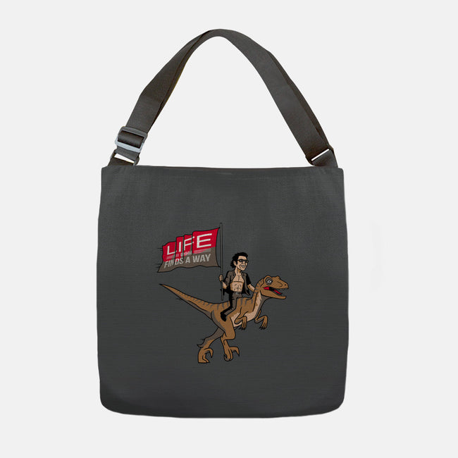 Life Uhhh Finds a Way-none adjustable tote-Ben Douglass