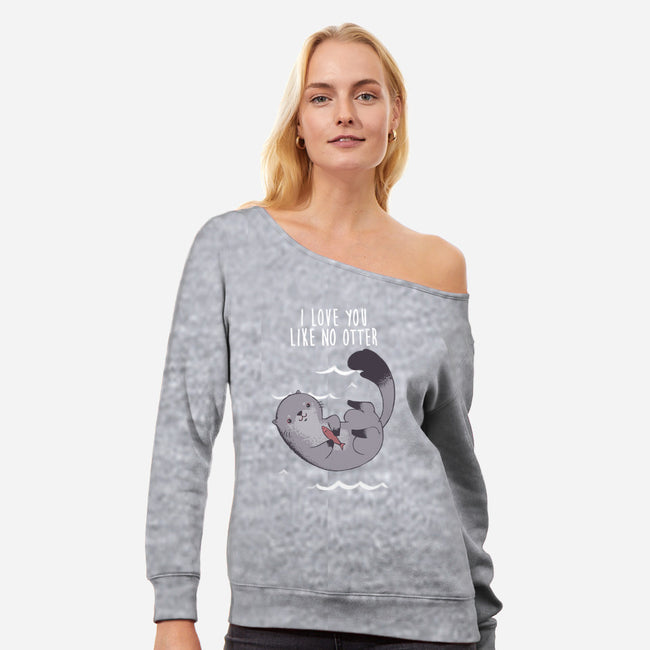 Like no Otter-womens off shoulder sweatshirt-ursulalopez