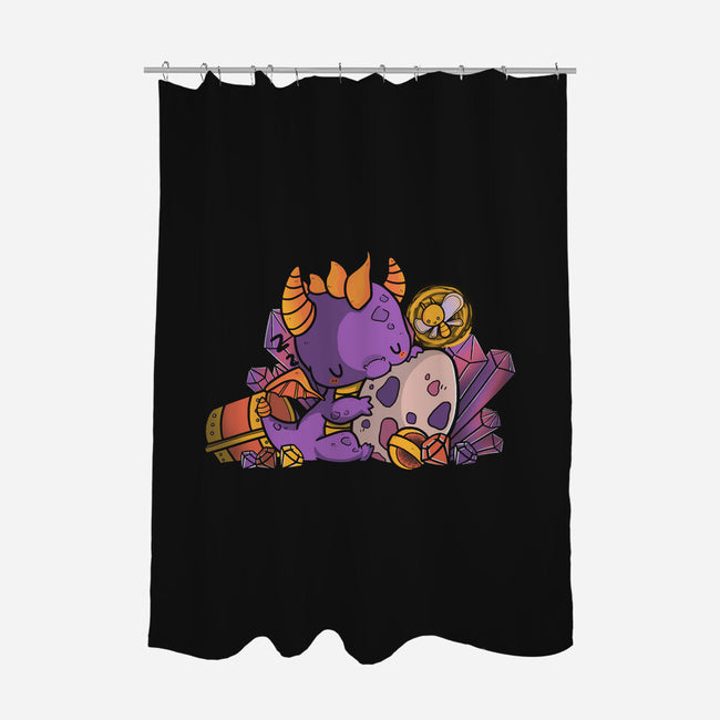 Lil Dragon-none polyester shower curtain-TaylorRoss1
