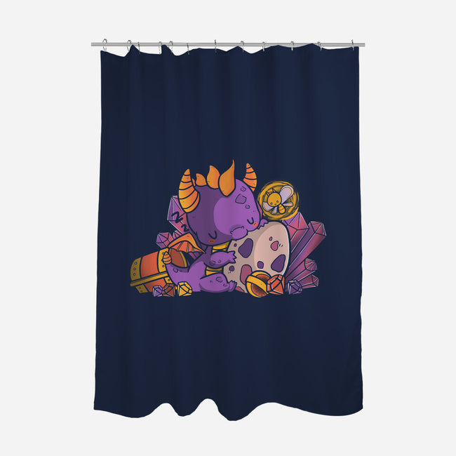 Lil Dragon-none polyester shower curtain-TaylorRoss1