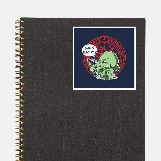 Little Cthulhu Is Hungry-none glossy sticker-TaylorRoss1