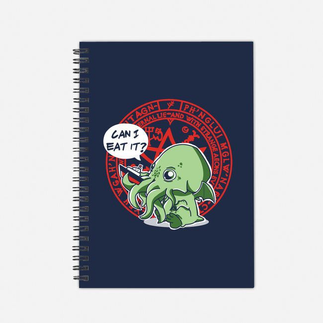 Little Cthulhu Is Hungry-none dot grid notebook-TaylorRoss1