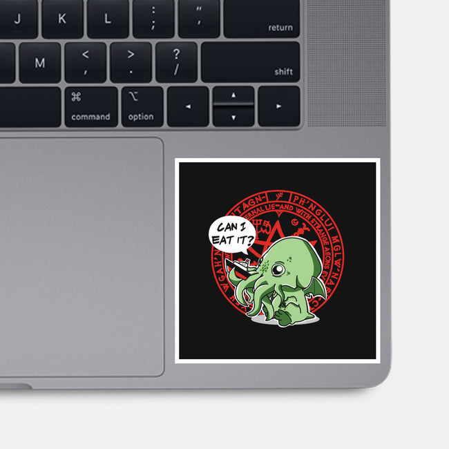 Little Cthulhu Is Hungry-none glossy sticker-TaylorRoss1