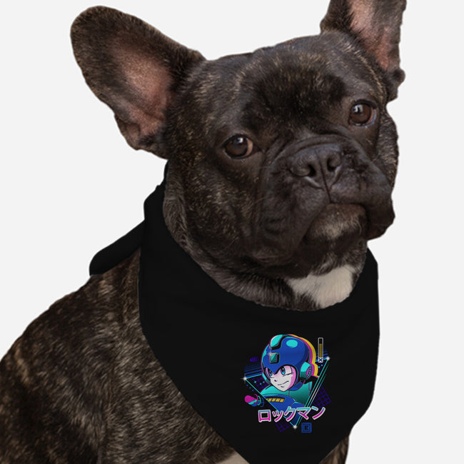 LoFi Blue Bomber-dog bandana pet collar-vp021