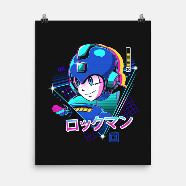 LoFi Blue Bomber-none matte poster-vp021