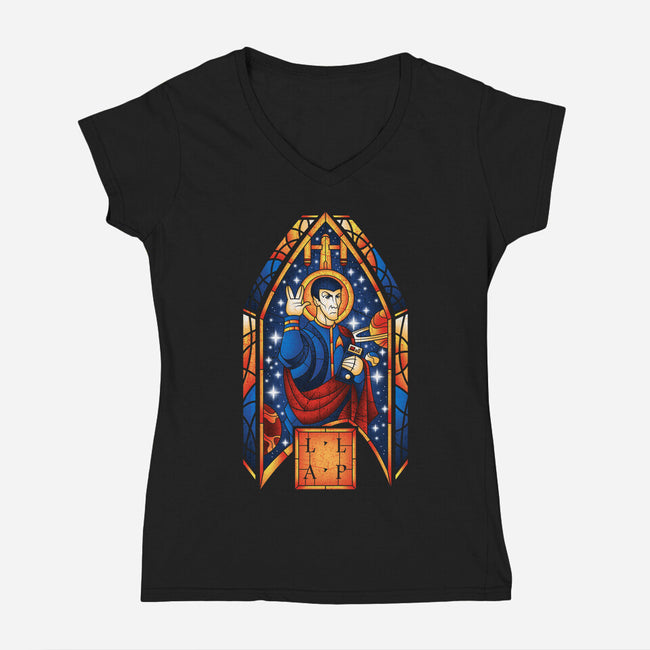 Logical Saint-womens v-neck tee-SXStudios
