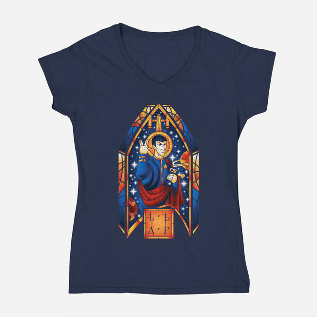 Logical Saint-womens v-neck tee-SXStudios