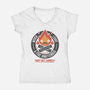 Lonely Fire Demon-womens v-neck tee-adho1982