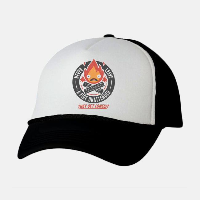 Lonely Fire Demon-unisex trucker hat-adho1982