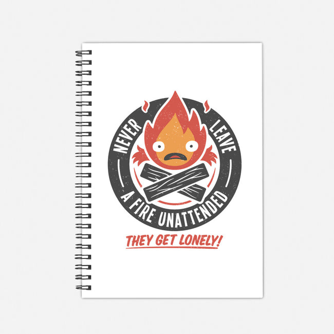 Lonely Fire Demon-none dot grid notebook-adho1982