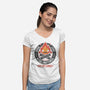 Lonely Fire Demon-womens v-neck tee-adho1982