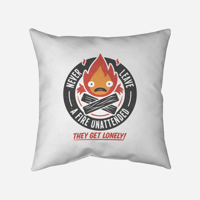 Lonely Fire Demon-none removable cover w insert throw pillow-adho1982