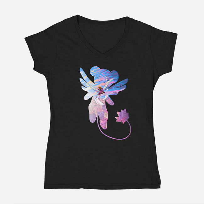 Looking For Clow Cards-womens v-neck tee-Lovi