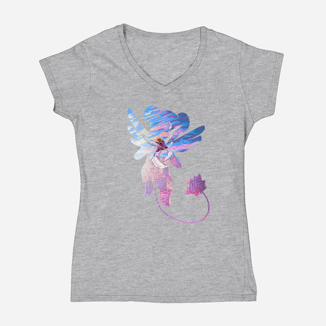 Looking For Clow Cards-womens v-neck tee-Lovi