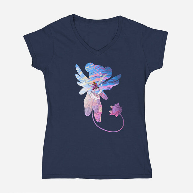 Looking For Clow Cards-womens v-neck tee-Lovi