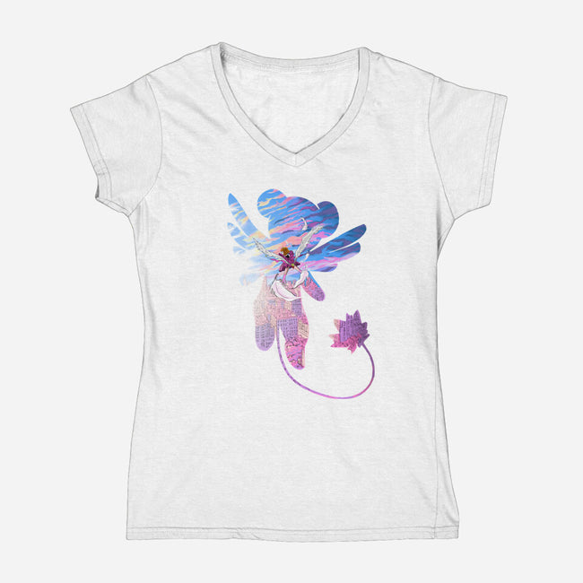 Looking For Clow Cards-womens v-neck tee-Lovi