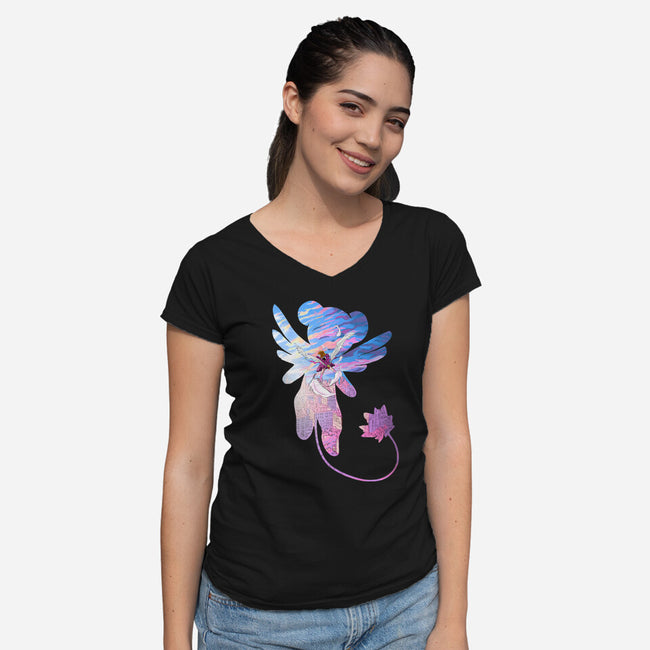 Looking For Clow Cards-womens v-neck tee-Lovi
