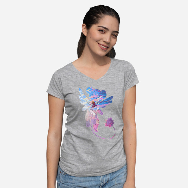 Looking For Clow Cards-womens v-neck tee-Lovi