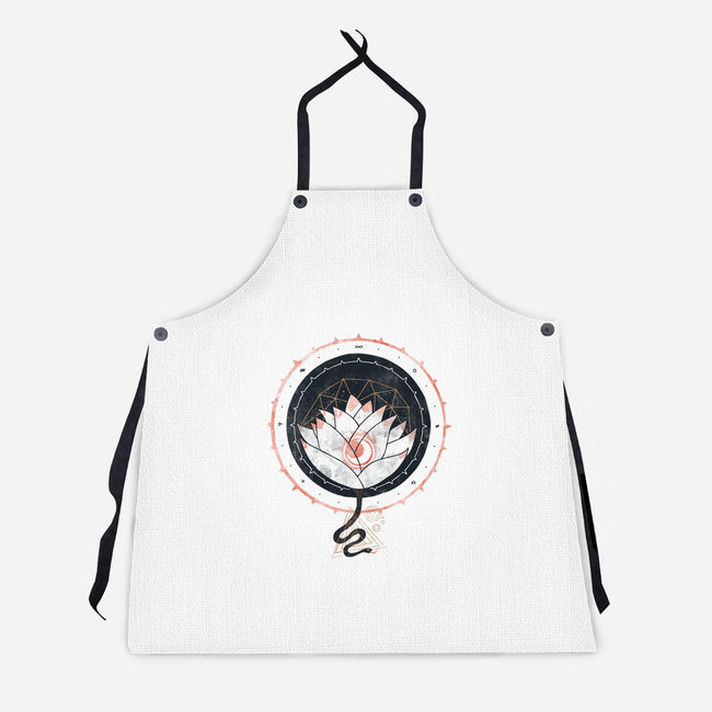 Lotus-unisex kitchen apron-againstbound