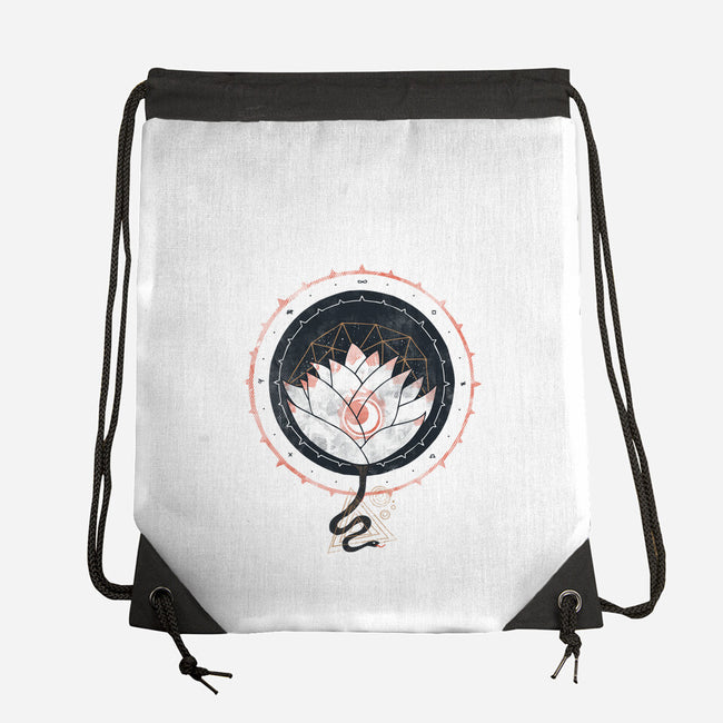Lotus-none drawstring bag-againstbound