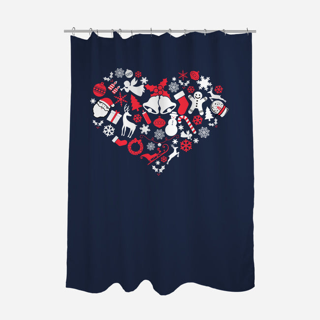 Love Christmas-none polyester shower curtain-neverbluetshirts