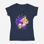 Loving Choco Family-womens v-neck tee-TechraNova
