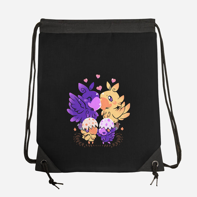 Loving Choco Family-none drawstring bag-TechraNova
