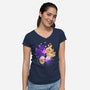 Loving Choco Family-womens v-neck tee-TechraNova