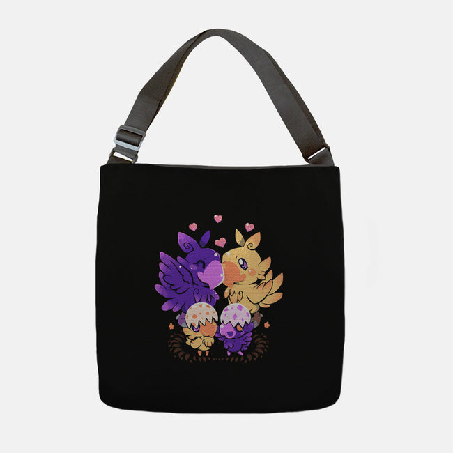 Loving Choco Family-none adjustable tote-TechraNova