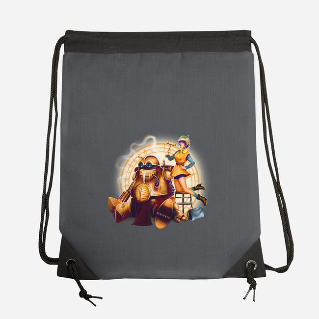 Lucca & Robo-none drawstring bag-MeganLara