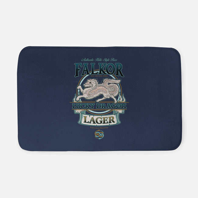 Lucky Dragon Lager-none memory foam bath mat-etcherSketch