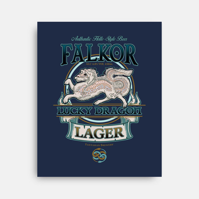 Lucky Dragon Lager-none stretched canvas-etcherSketch