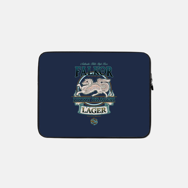 Lucky Dragon Lager-none zippered laptop sleeve-etcherSketch