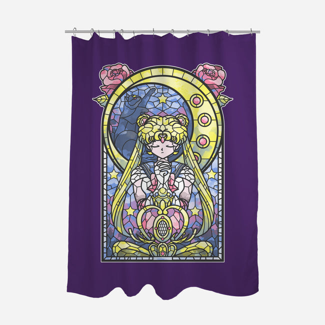 Lunar Blessing-none polyester shower curtain-AutoSave