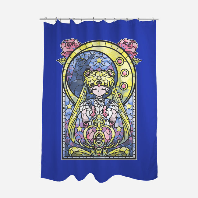 Lunar Blessing-none polyester shower curtain-AutoSave
