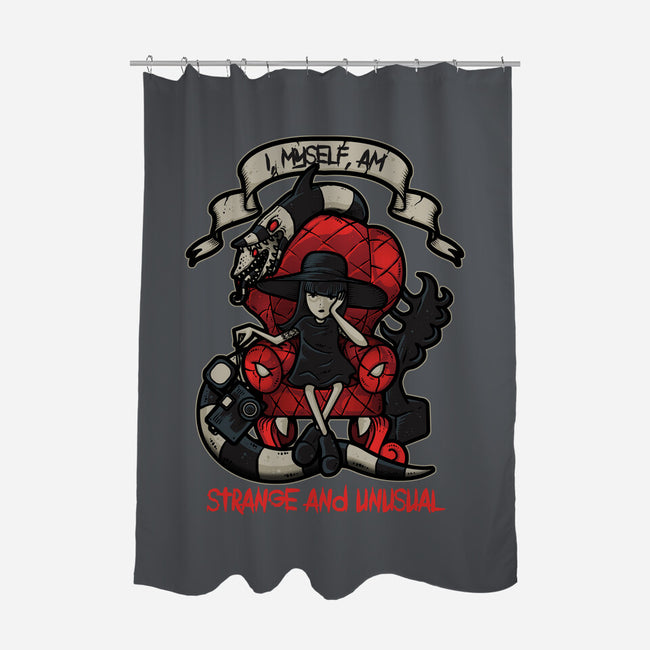 Lydia the Strange-none polyester shower curtain-Letter_Q