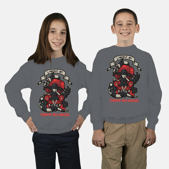 Lydia the Strange-youth crew neck sweatshirt-Letter_Q