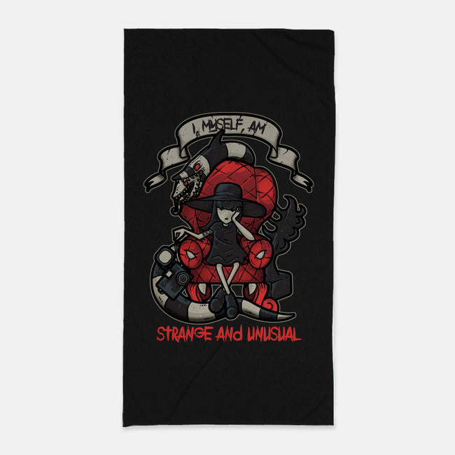 Lydia the Strange-none beach towel-Letter_Q