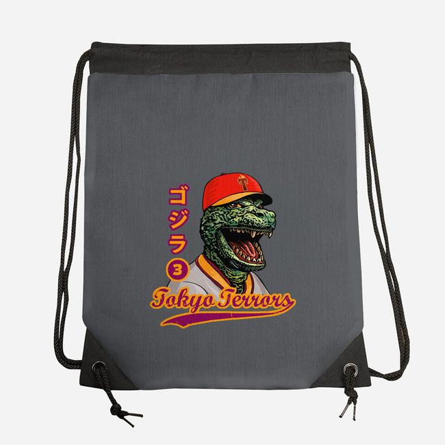 Kaiju Baseball-none drawstring bag-ChetArt