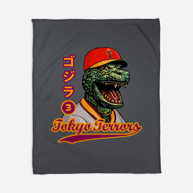 Kaiju Baseball-none fleece blanket-ChetArt