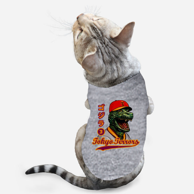 Kaiju Baseball-cat basic pet tank-ChetArt
