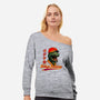 Kaiju Baseball-womens off shoulder sweatshirt-ChetArt