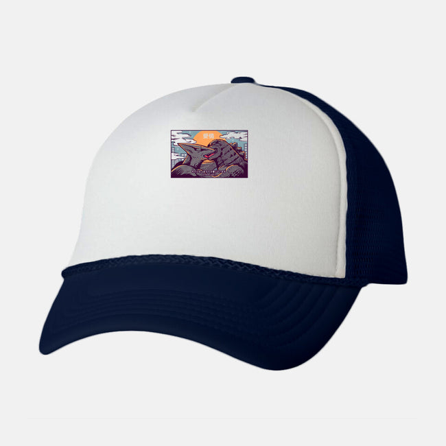 Kaiju Kiss-unisex trucker hat-ilustrata
