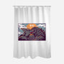Kaiju Kiss-none polyester shower curtain-ilustrata